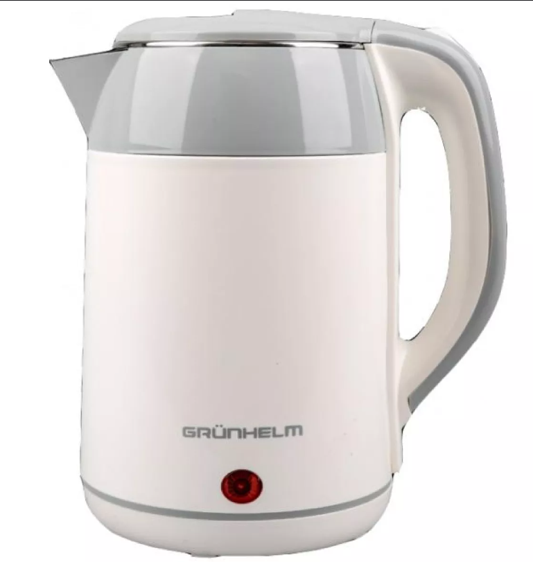 Електрочайник GRUNHELM EKS-1863SW (білий) 1,8л, 1500 Вт, дисковий